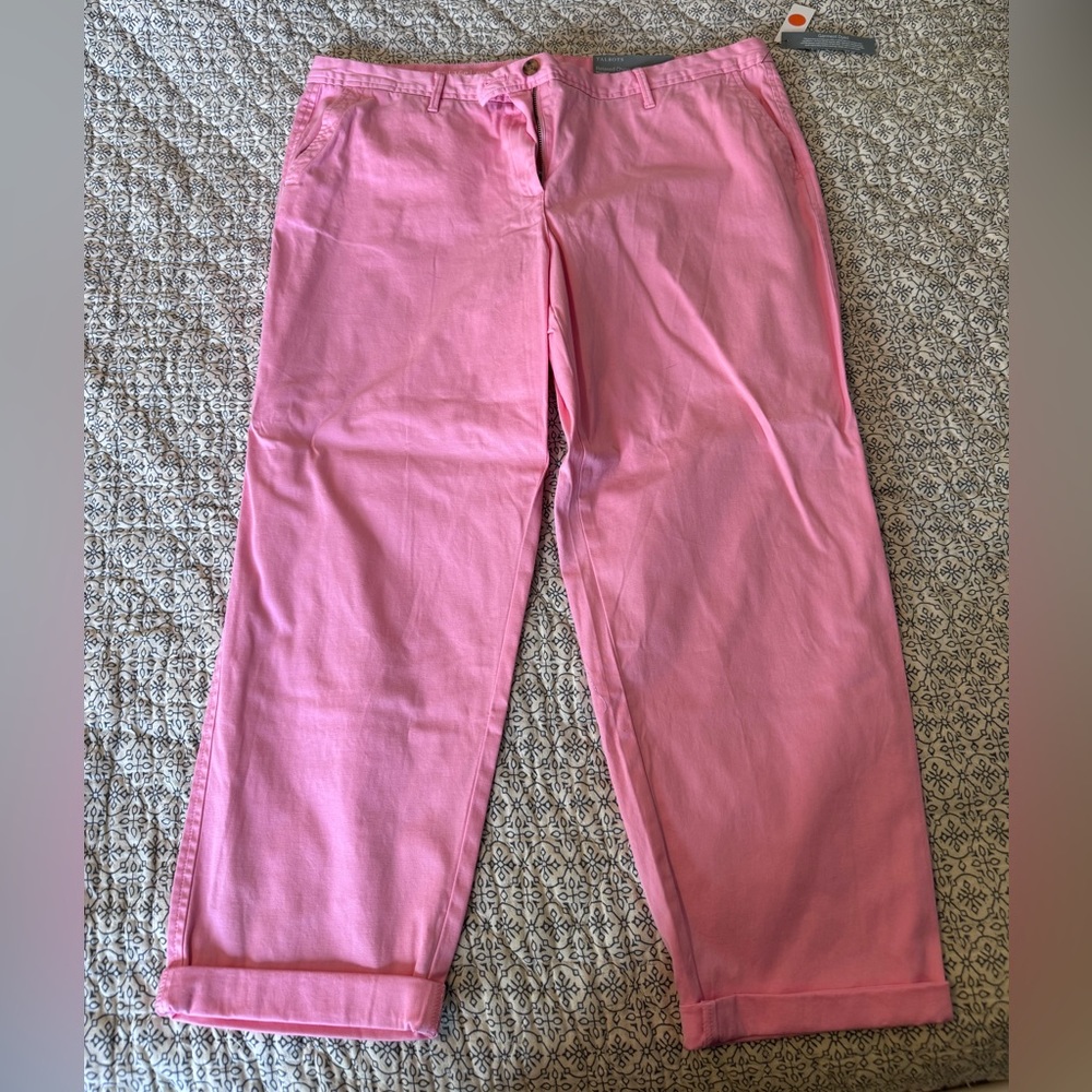 Talbots relaxed chino pink pants NWT